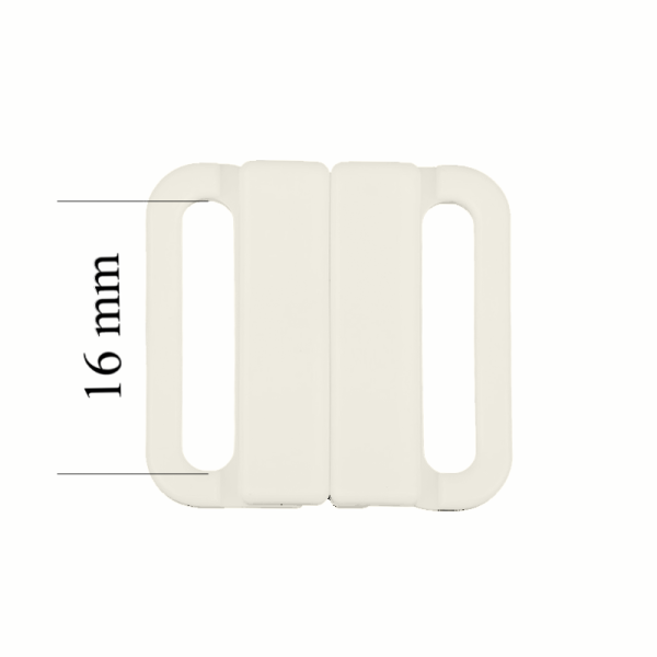 Plastic Bikini clasp 16 mm in the color Whisper white 1000 pcs – OEKOTEX Certified
