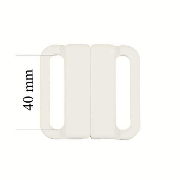 Plásticos cierres de bikini 40 mm en color Susurro blanco 1000 ud - Certificados OEKOTEX