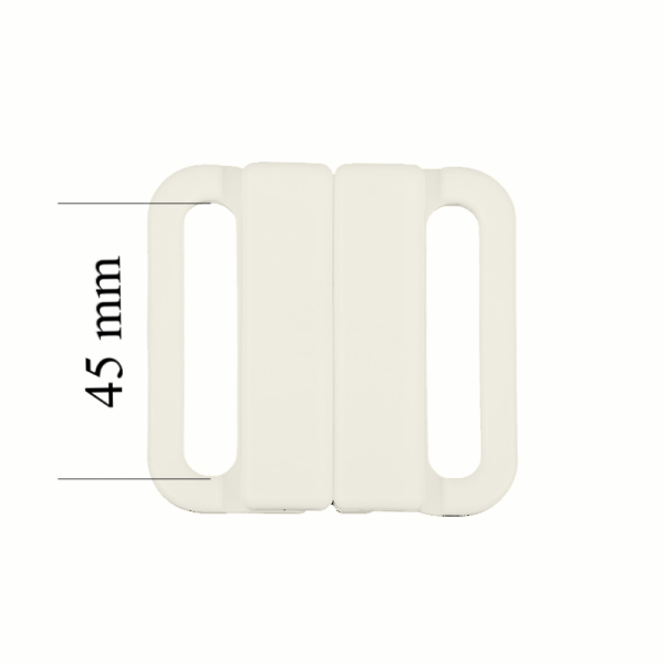 Plastique Fermoir maillot de bain 45 mm en couleur Blanc sombre 1000 pcs – Certifiés OEKOTEX