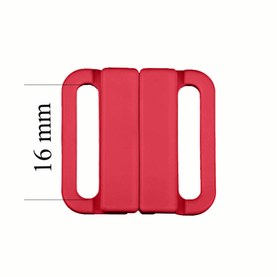 Plastique fermoir maillot de bain 16 mm en couleur Rouge 1000 pcs – Certifiés OEKOTEX