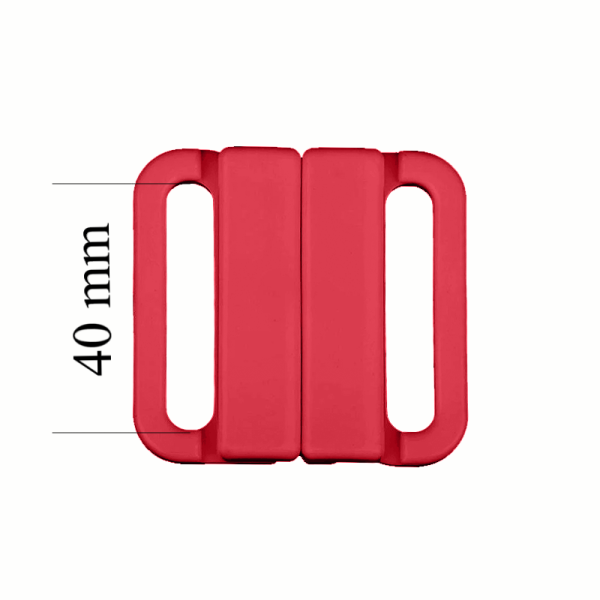 Plastique Fermoir maillot de bain 40 mm en couleur Rouge 1000 pcs – Certifiés OEKOTEX