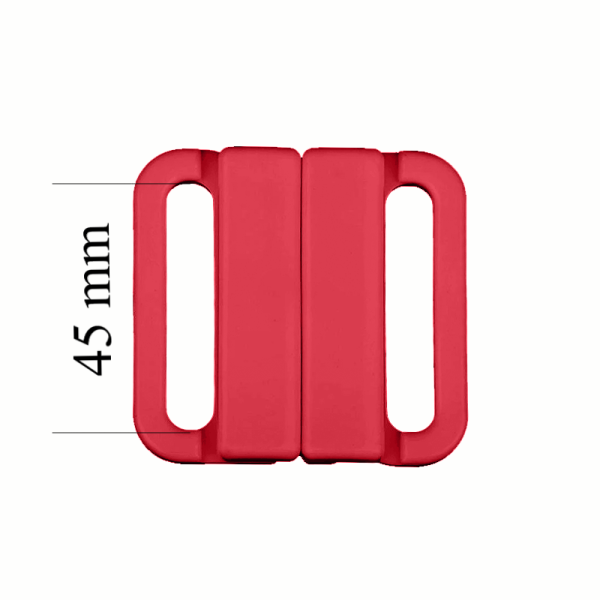 Plastic Bikini clasp 45 mm in the color Red 1000 pcs – OEKOTEX Certified