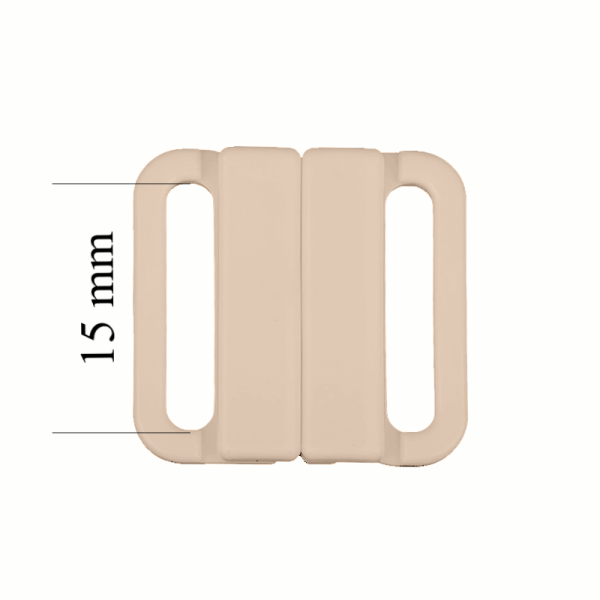 Plásticos cierres de bikini 15 mm en color Jazmín 1000 ud - Certificados OEKOTEX