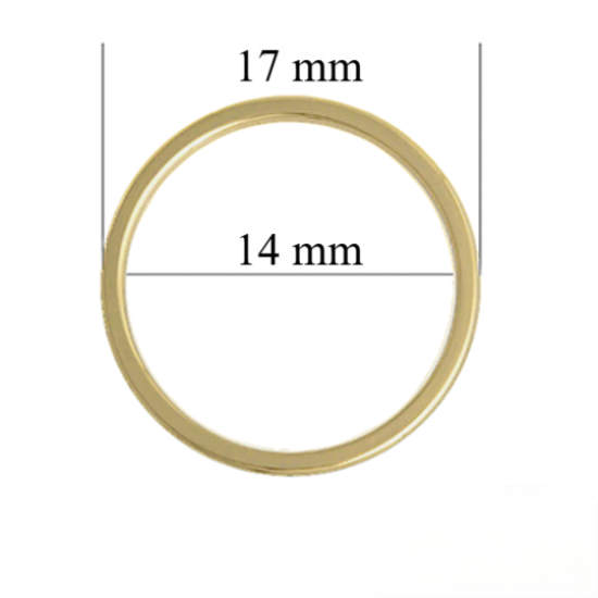 Metalowe pierścionki do bielizny 14 mm jasne złoto 1000 szt