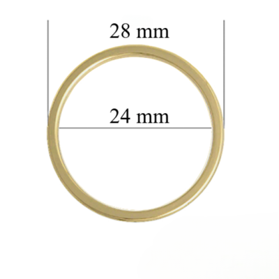 Anelli reggiseno in metallo per spalline da 24 mm oro chiaro 1000 pz