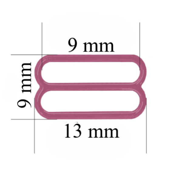 Metallversteller für Riemen 9 mm Pink Rubin 800 Stk
