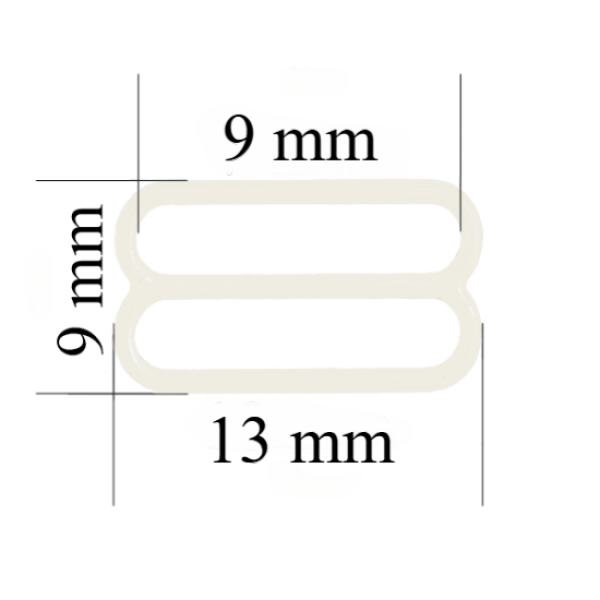 Metallversteller für Gurte 9 mm Dämmerungsweiß 800 Stk