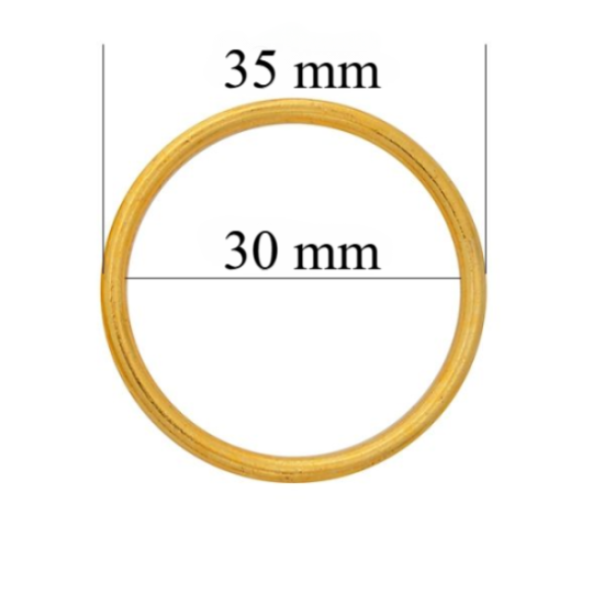 Metallringe für Riemen 30 mm glänzendes Glänzend goldene 1000 Stk