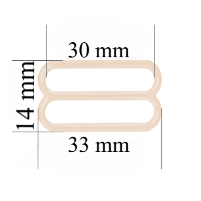 Metal bra slider for 30 mm straps Beige 800 pcs