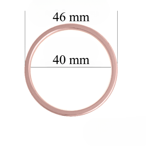 Metalowe pierścionki do bielizny 40 mm Różowe złoto 1000 szt