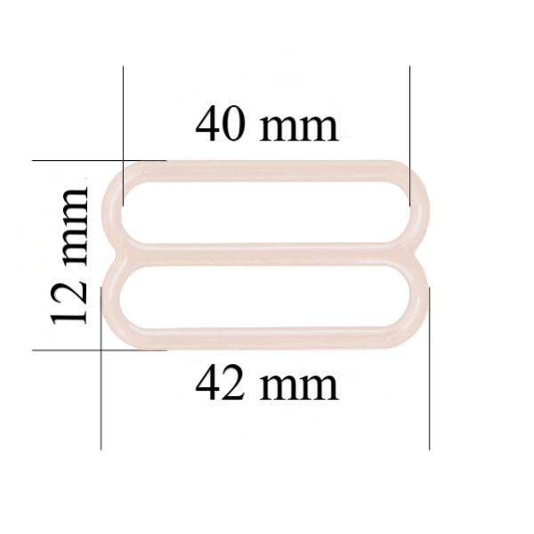 Regulador metálico para tirante de lencería 40 mm Jazmín 800 ud