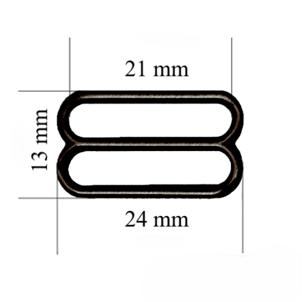 Curseurs de soutien-gorge en métal pour bretelles de 21 mm Or noir 1000 pcs