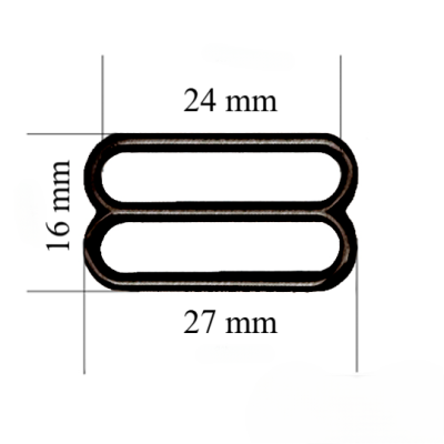 Metallversteller für Riemen 24 mm Schwarzes Gold 1000 Stk