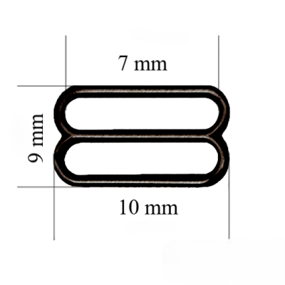 Metall-BH-Schieber für 7 mm Träger Schwarzes Gold 1000 Stk