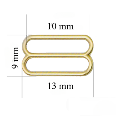 Metall-BH-Schieber für 10 mm Träger Helles Gold 1000 Stk