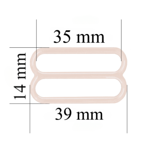 Regulador metálico para tirante de lencería 35 mm Jazmín 800 ud