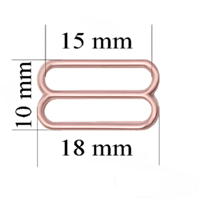 Metallversteller für Riemen 15 mm Rosé gold 1000 Stk