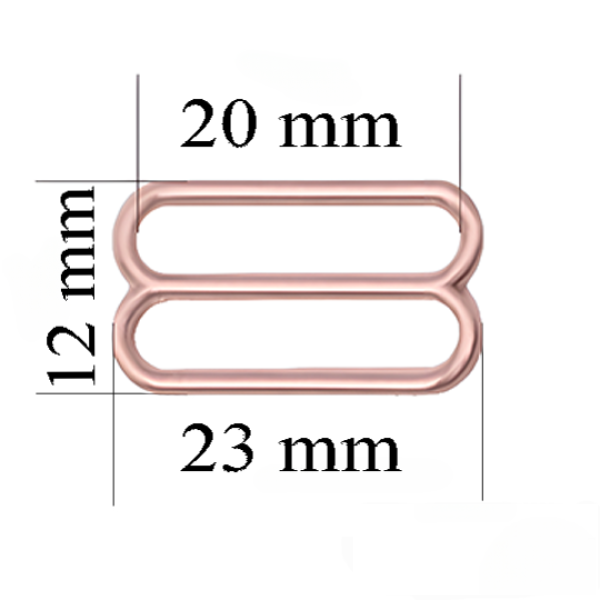 Metallversteller für Riemen 20 mm Rosé gold 1000 Stk