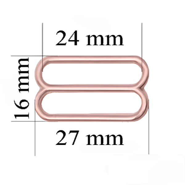 Metallversteller für Riemen 24 mm Rosé gold 1000 Stk