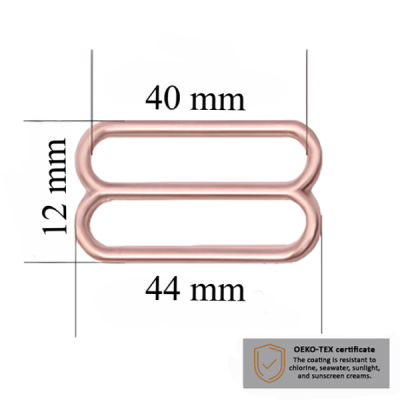 BH-Schieber für Bademode 40 mm in der Farbe Roségold 1000 stk – Zertifiziert für Salzbeständigkeit