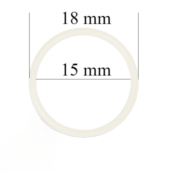 Metal bra rings for 15 mm straps  Whisper white 800 pcs