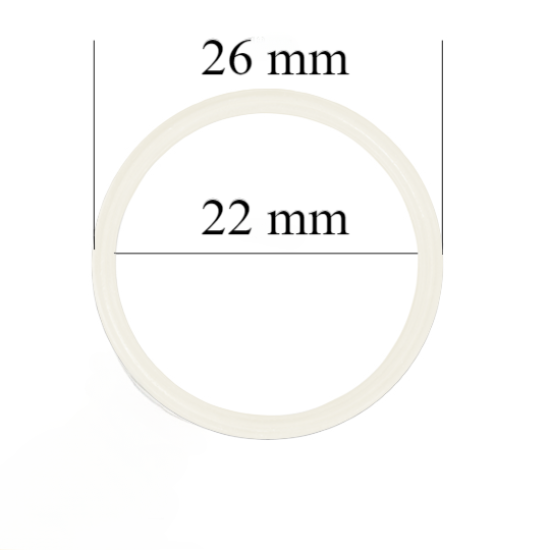 Metal bra rings for 22 mm straps  Whisper white 800 pcs