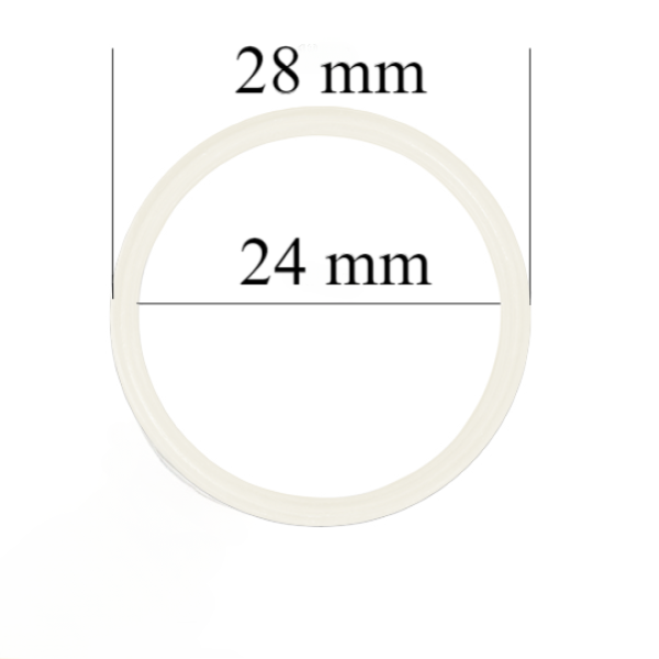 Metallringe für Bänder 24 mm Dämmerungsweiß 800 Stk