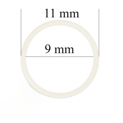 Anneaux de soutien-gorge en métal pour bretelles 9 mm Whisper blanc 800 pcs