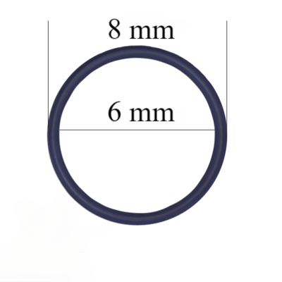 Metallringe für Bänder 6 mm Dunkelblau 800 Stk