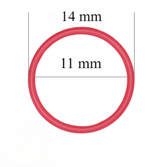 Metal bra rings for 11 mm straps Red 800 pcs