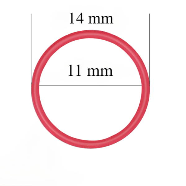 Metalowe kółka do bielizny 11 mm Czerwone 800 szt