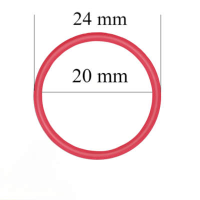 Metallringe für Riemen 20 mm Rot 800 Stk