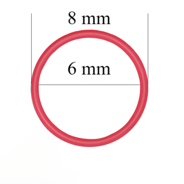 Metallringe für Bänder 6 mm Rot 800 Stk