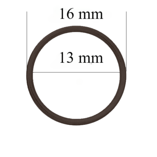 Metallringe für Riemen 13 mm Schokoladenbraun 800 Stk