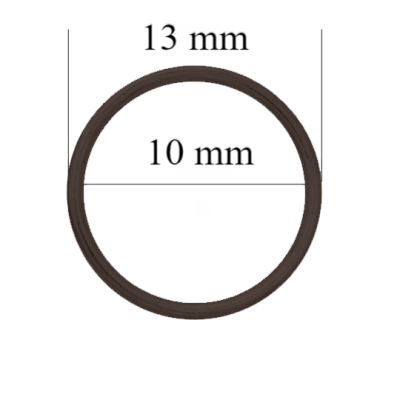 Metāla gredzeni 10 mm Šokolādes brūns 800 gab