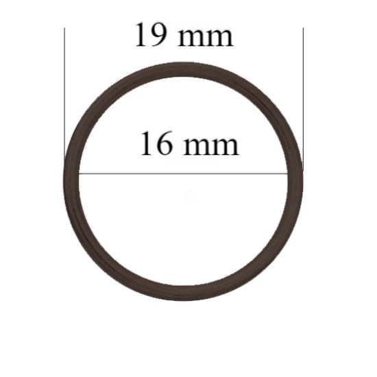 Metallringe für Riemen 16 mm Schokoladenbraun 800 Stk