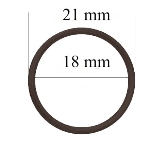 Metallringe für Riemen 18 mm Schokoladenbraun 800 Stk