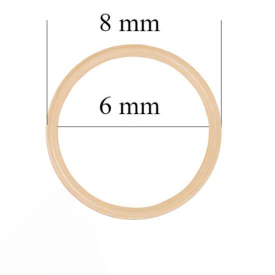Anelli reggiseno in metallo per spalline da 6 mm Beige 800 pz
