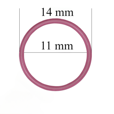 Anelli reggiseno in metallo per spalline da 11 mm Rubino rosa 800 pz