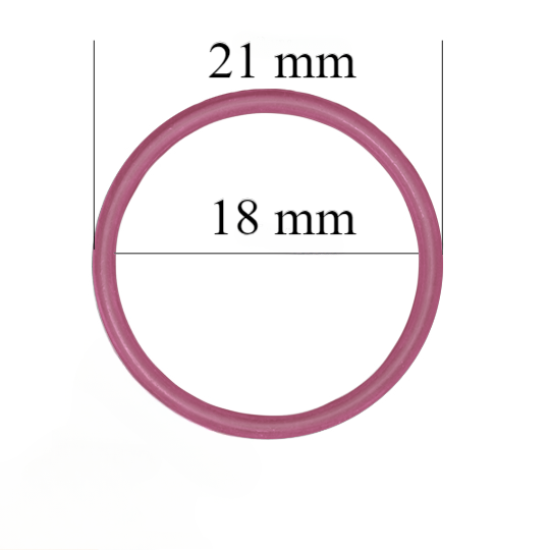 Metal bra rings for 18 mm straps Pink ruby 800 pcs