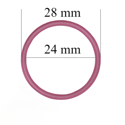 Metalowe pierścienie do szelki 24 mm Różowy rubin 800 szt.