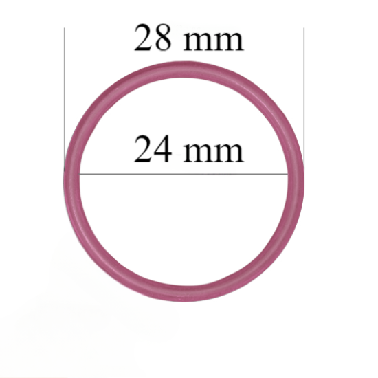 Metallringe für Riemen 24 mm Pink Rubin 800 Stk