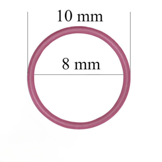 Metallringe für Riemen 8mm Pink Rubin 800 Stk