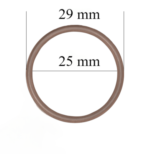 Anelli reggiseno in metallo per spalline da 25 mm Peppercorn 800 pz.