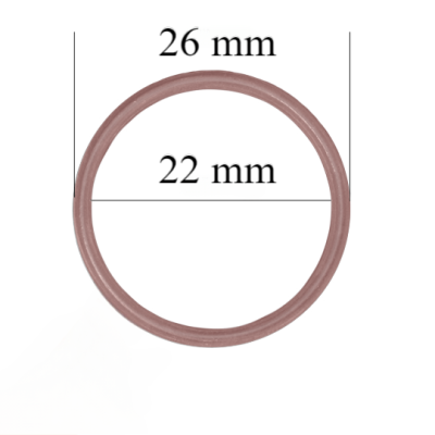 Metallringe für Riemen 22 mm Kaffeerosa 800 Stk