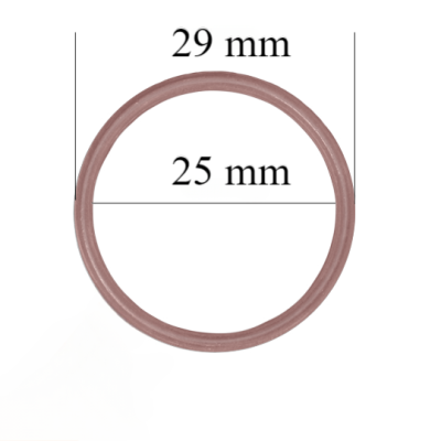 Metal bra rings for 25 mm straps Coffee rose 800 pcs