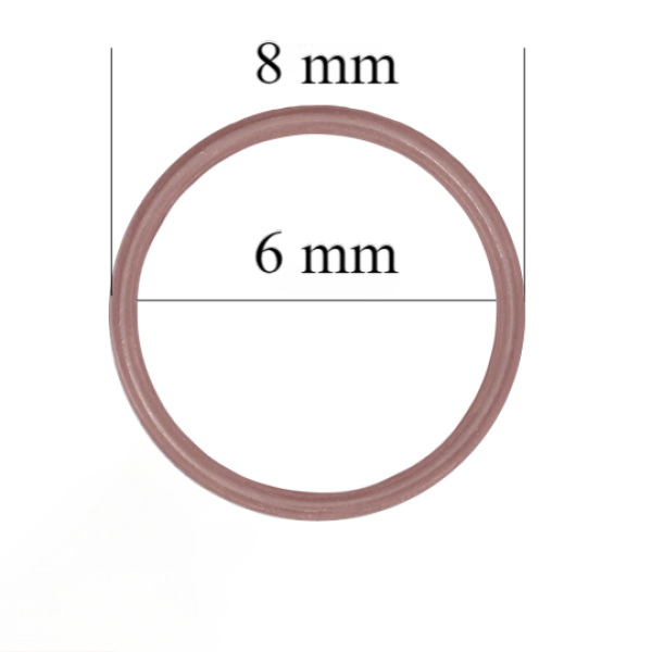 Arandela métalica de sujetador 6 mm Rosa café 800 ud