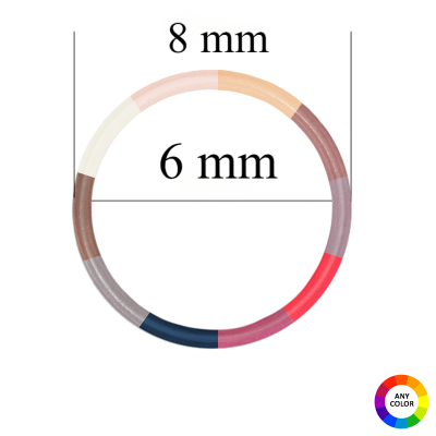 Ringe für Träger 6 mm in der Farbe des Stoffes - 1000 Stück
