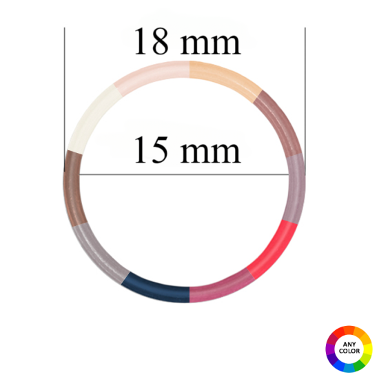 Ringe für Träger 15 mm in der Farbe des Stoffes - 1000 Stück