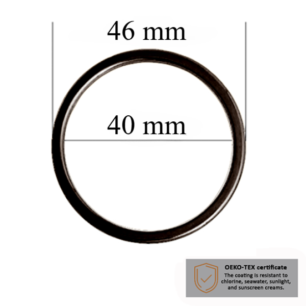BH Ringe für Bademode 40 mm in der Farbe Schwarzes Gold  1000 stk  - Zertifiziert für Salzbeständigkeit